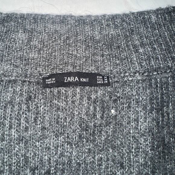 Zara Knit Womens M Sweater Autumn Cool Weather Academia Preppy Cozy Comfy Preppy - Picture 3 of 8
